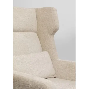 Fashion KARE Design Armchair + Stool Quinn High Beige