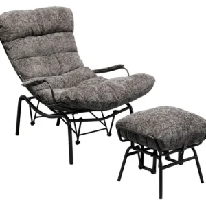 New KARE Design Armchair + Stool Vienna Swing Grey