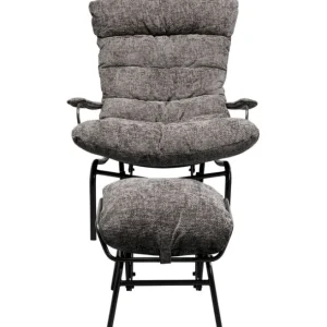 New KARE Design Armchair + Stool Vienna Swing Grey