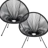 Discount KARE Design Armchair Acapulco Mono Black 2/Set