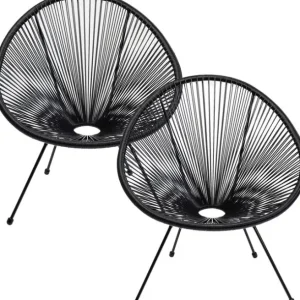 Discount KARE Design Armchair Acapulco Mono Black 2/Set