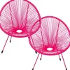 New KARE Design Armchair Acapulco Mono Pink 2/Set
