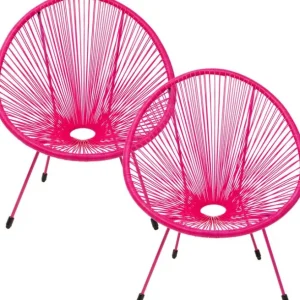 New KARE Design Armchair Acapulco Mono Pink 2/Set