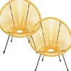 Fashion KARE Design Armchair Acapulco Yellow 2/Set