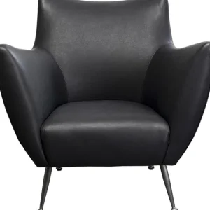 New KARE Design Armchair Goldfinger Smart Leather Black