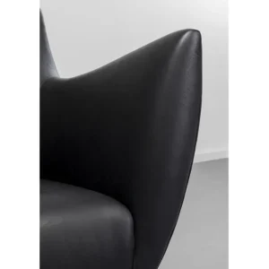 New KARE Design Armchair Goldfinger Smart Leather Black