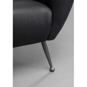 New KARE Design Armchair Goldfinger Smart Leather Black