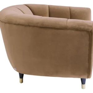 Clearance KARE Design Armchair Spectra Velvet Brown