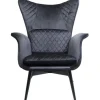 Outlet KARE Design Armchair Tudor Velvet Black