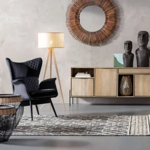 Outlet KARE Design Armchair Tudor Velvet Black