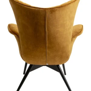 Hot KARE Design Armchair Tudor Velvet Gold Brown