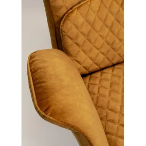 Hot KARE Design Armchair Tudor Velvet Gold Brown