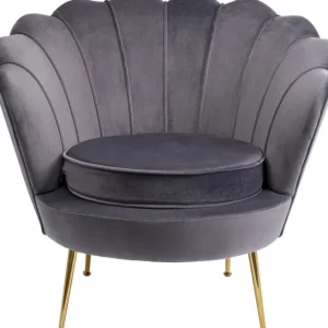 Online KARE Design Armchair Water Lily Gold Grey