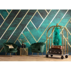 Online KARE Design Armchair Water Lily Gold Dark Green