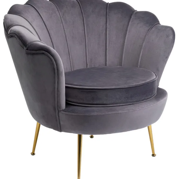 armchair_water_lily_gold__3.webp Online KARE Design Armchair Water Lily Gold Grey