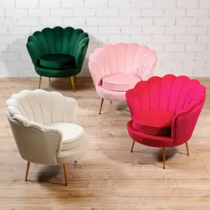 Online KARE Design Armchair Water Lily Gold Beige
