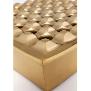 Fashion KARE Design Ashtray Soho Square Brass 25x25cm