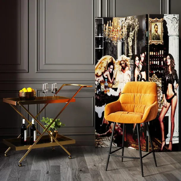 bar_chair_bristol_yellow__1.webp Discount KARE Design Bar Chair Bristol Yellow 69cm