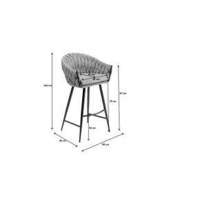 Online KARE Design Bar Chair Knot Tweed