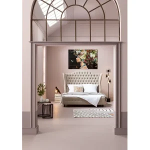 Outlet KARE Design Bed City Spirit Linen Natural 160x200cm