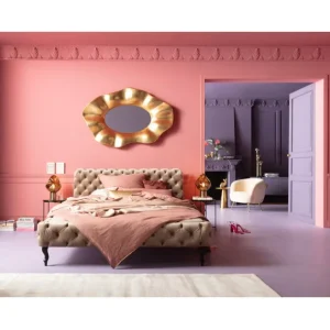 Sale KARE Design Bed Desire Velvet Ecru 180x200cm