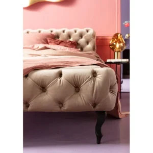 Online KARE Design Bed Desire Velvet Ecru 160x200cm