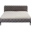 Hot KARE Design Bed Desire Velvet Silver Grey 180x200 cm