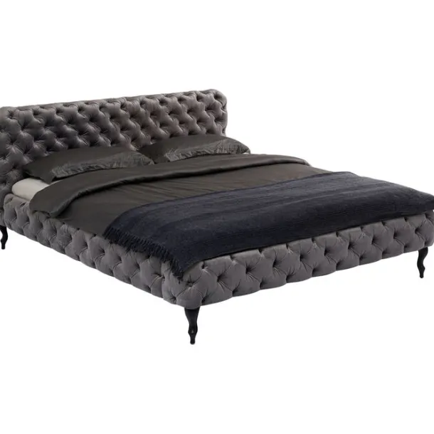 bed_desire_velvet_silver__6.webp Online KARE Design Bed Desire Velvet Silver Grey 200x200cm