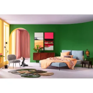 Best KARE Design Bed East Side Cord Blue 160x200cm