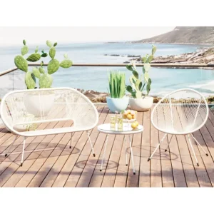 Outlet KARE Design Bench Acapulco Mono White