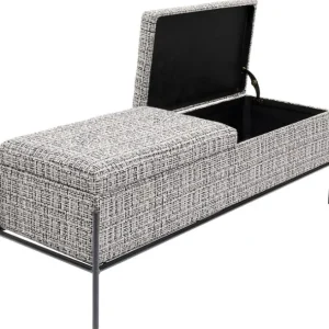 Discount KARE Design Bench Buttons Storage B&W Big