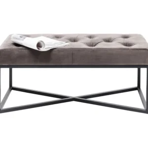 Hot KARE Design Bench Crossover Grey Black 90x40cm