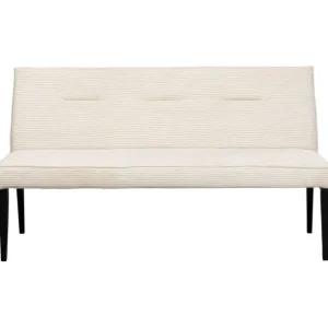 Fashion KARE Design Bench Ledro Cord Creme 165cm