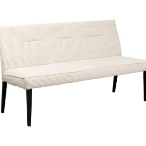 Fashion KARE Design Bench Ledro Cord Creme 165cm