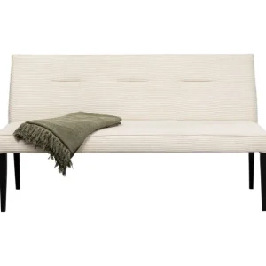 Fashion KARE Design Bench Ledro Cord Creme 165cm
