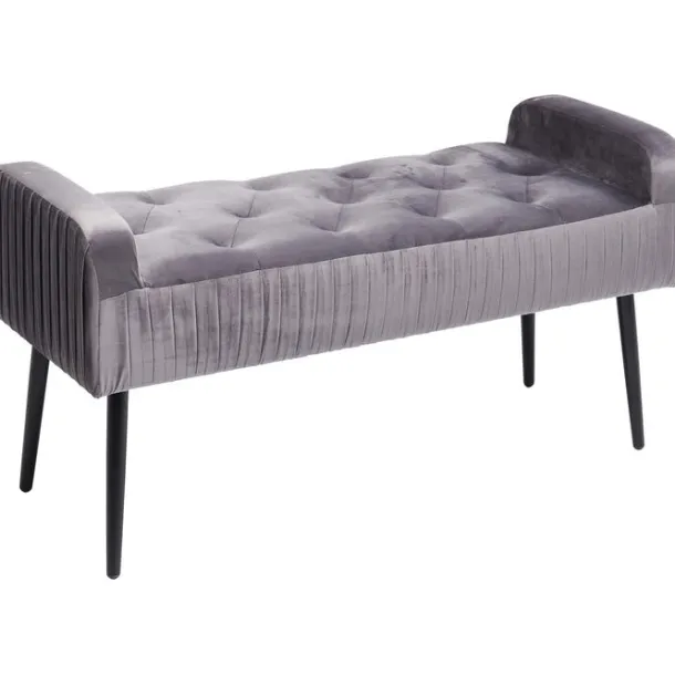 bench_lofty_grey_black_1.webp Discount KARE Design Bench Lofty Grey Black