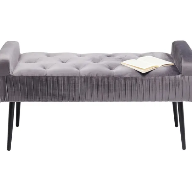 bench_lofty_grey_black_2.webp Discount KARE Design Bench Lofty Grey Black