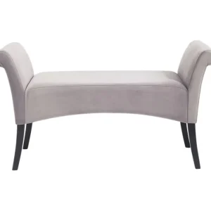 Best KARE Design Bench Motley Velvet Silvergrey
