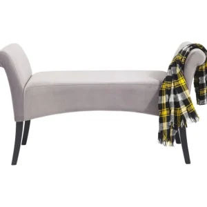 Best KARE Design Bench Motley Velvet Silvergrey