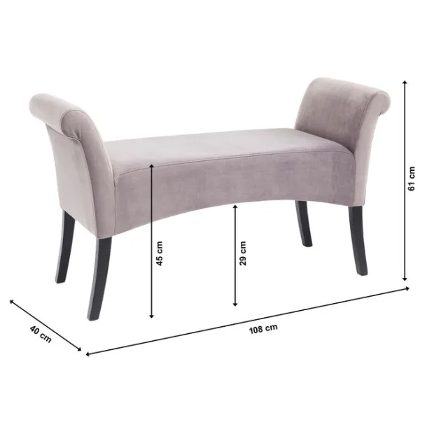 bench_motley_velvet_silve_4.webp Best KARE Design Bench Motley Velvet Silvergrey
