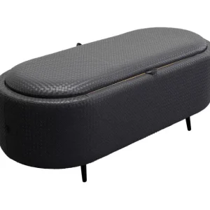 Outlet KARE Design Bench Venezia Storage Anthracite 100cm