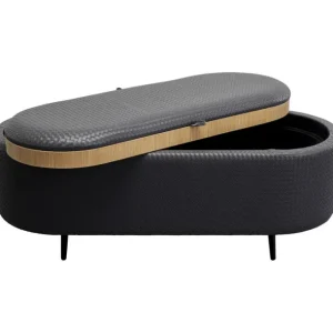 Outlet KARE Design Bench Venezia Storage Anthracite 100cm