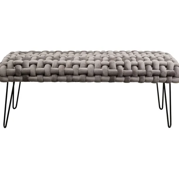 bench_weave_grey_cm_0.webp Discount KARE Design Bench Weave Grey 128cm