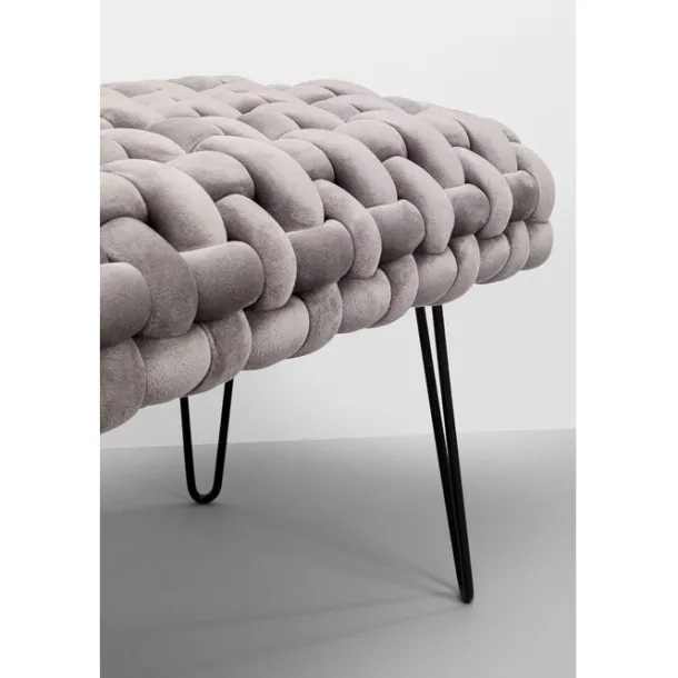 bench_weave_grey_cm_3.webp Discount KARE Design Bench Weave Grey 128cm