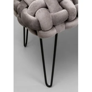 Discount KARE Design Bench Weave Grey 128cm