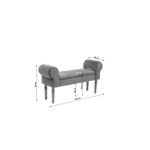 Outlet KARE Design Bench Wing Grey