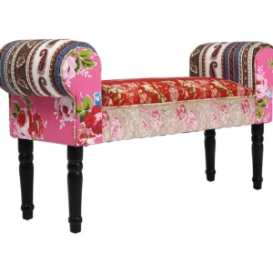 New KARE Design Bench Wing Patchwork Red