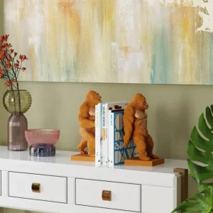 Hot KARE Design Bookend Gorilla Orange (2/Set)