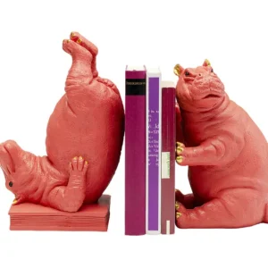 Clearance KARE Design Bookend Hippo Pink (2/Set)