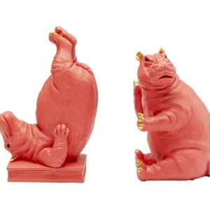 Clearance KARE Design Bookend Hippo Pink (2/Set)